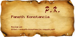 Paneth Konstancia névjegykártya